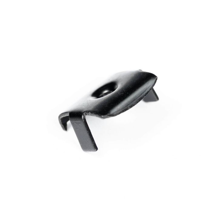 Single U-3 stainless steel locking clip + screw (black)