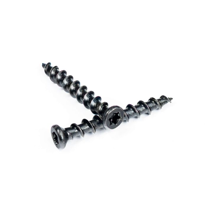 Double U-2 stainless steel locking clip + screw (black)
