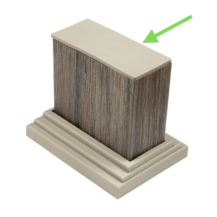 Premium Antique End Cap for Decorative Profiles 9 x 4 cm