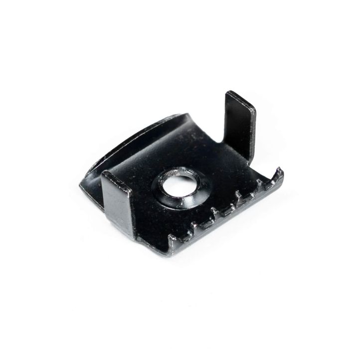 Single U-3 stainless steel locking clip + screw (black)
