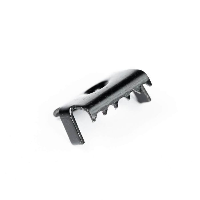Single U-3 stainless steel locking clip + screw (black)