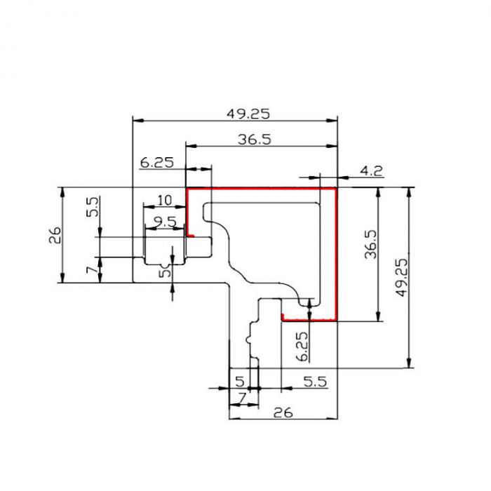 Listwa Kompozytowa narożna Lamelowa Premium Ecru 36,5 mm – dł. 2,9 m