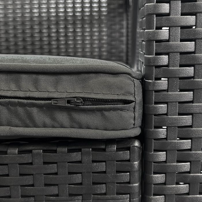 Zestaw Mebli Ogrodowych z technorattanu 4-osobowy Sofia Antracyt