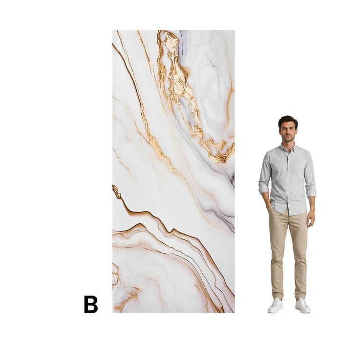 Wall Panel XXL Arabescato Gold Glossy 120 x 280 cm 3 mm (B) Wall Panel XXL Arabescato Gold Glossy 120 x 280 cm 3 mm (B)