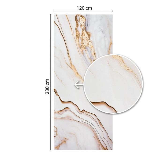Wall Panel XXL Arabescato Gold Glossy 120 x 280 cm 3 mm (B) Wall Panel XXL Arabescato Gold Glossy 120 x 280 cm 3 mm (B)