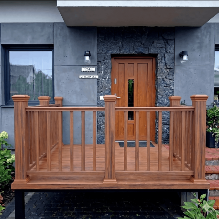 Composite Railing Teak - 157 x 113 cm (2 posts)