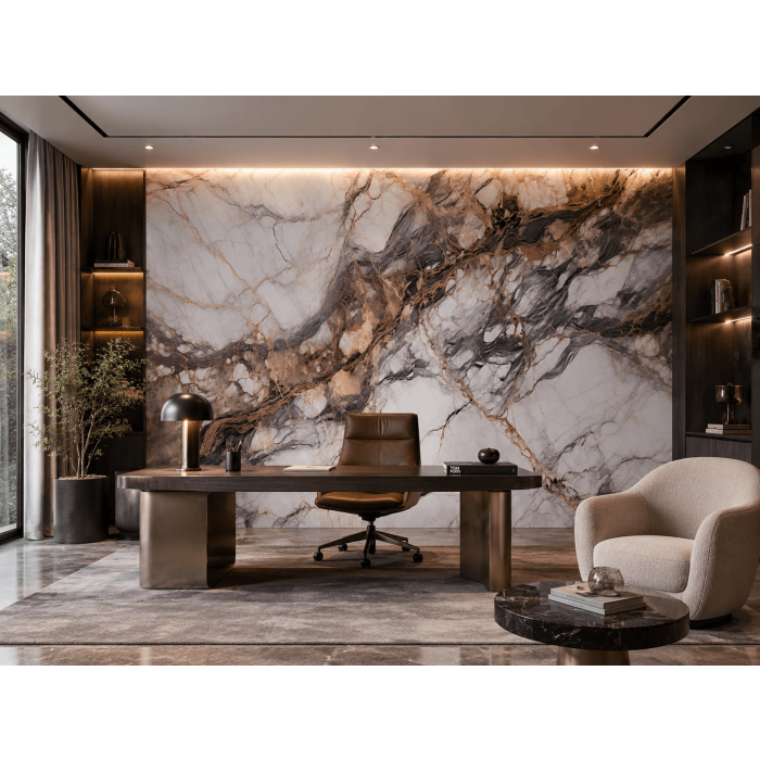 Wall Panel XXL Breccia Copper Glossy 120 x 280 cm 3 mm – Set of 3 (ABC)