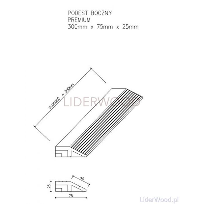 Podest Tarasowy Kompozytowy Premium Boczny Amber