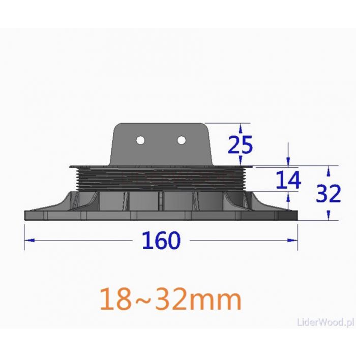 Wspornik Tarasowy Regulowany pod legar ETL 18-32 mm