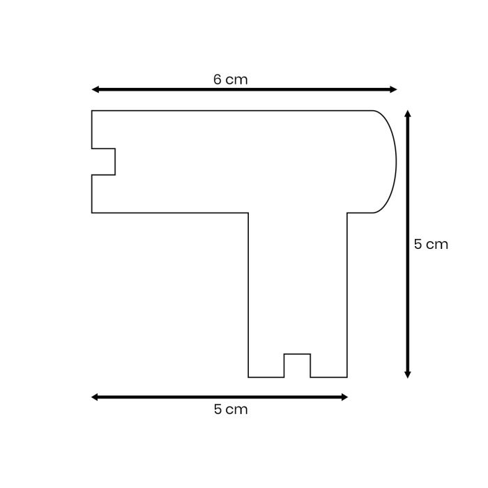 Deska kompozytowa zakończeniowa schodowa Premium Dąb Jasny – dł. 2,8 m