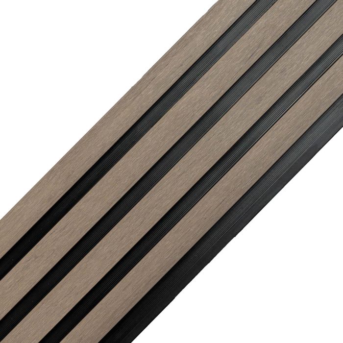 Composite Slatted Cladding Board DUO Antique / Black – 2,9 m