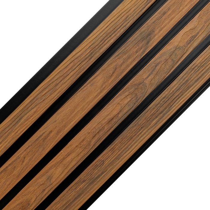 Premium Composite Slatted Cladding Board Natural Oak / Black – 2,9 m Premium Composite Slatted Cladding Board Natural Oak / Black – 2,9 m