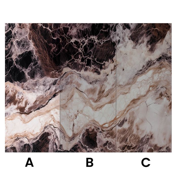 Wandpaneel XXL Emperador Schwarz Glänzend 120 x 280 cm 3 mm (A)