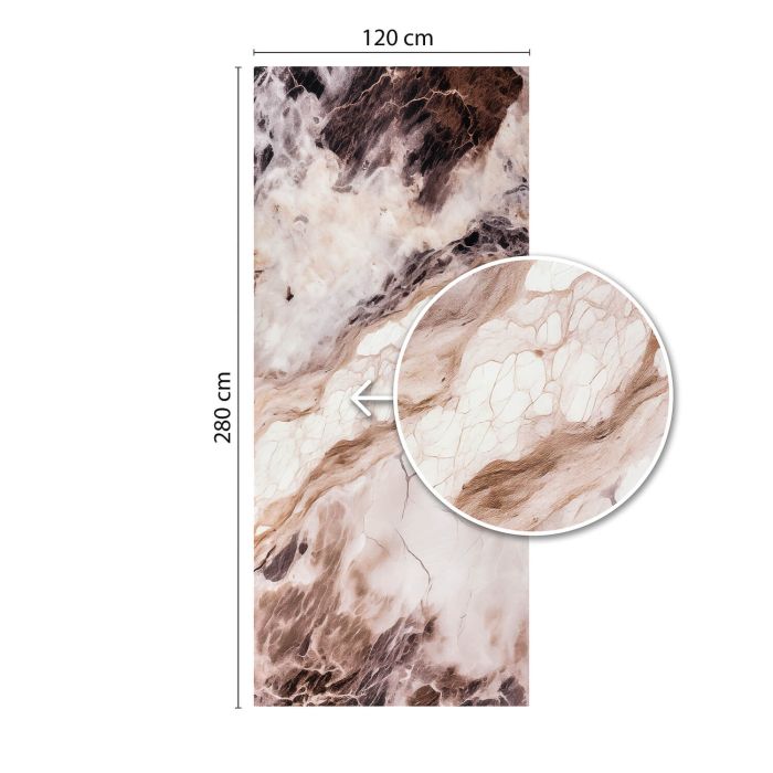 Wall Panel XXL Emperador Black Glossy 120 x 280 cm 3 mm (C)
