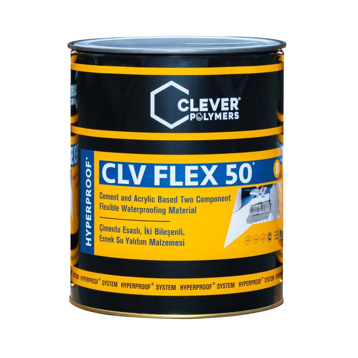 2-Component Polymer Waterproofing Membrane CLEVER CLV FLEX 50 – 20 kg + 4 l 2-Component Polymer Waterproofing Membrane CLEVER CLV FLEX 50 – 20 kg + 4 l