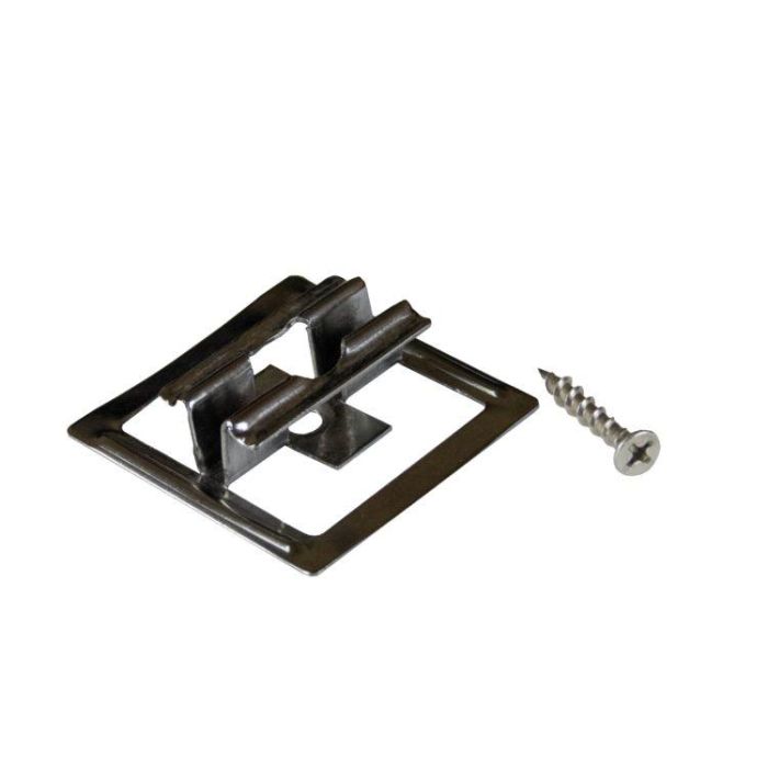 Klips montażowy ze stali nierdzewnej U11 + wkręt - 1 szt. Klips montażowy ze stali nierdzewnej U11 + wkręt - 1 szt.