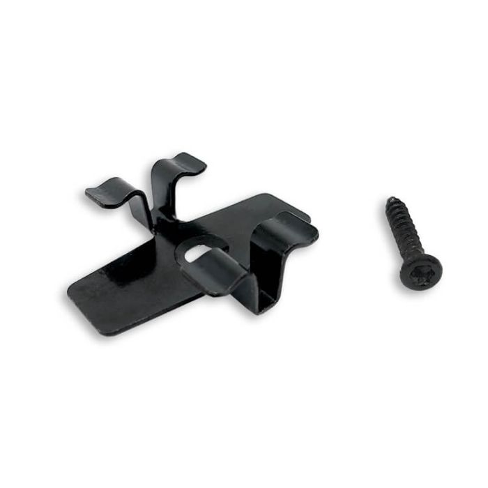 Klips ze stali nierdzewnej L-8 do deski Standard i Premium + wkręt – 100 szt. (CZARNY) Klips ze stali nierdzewnej L-8 do deski Standard i Premium + wkręt – 100 szt. (CZARNY)