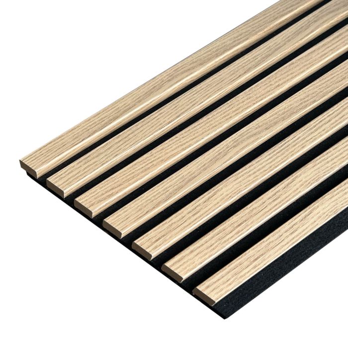 Lamele ścienne akustyczne na filcu Dąb Jasny 2,1 x 30,5 cm – dł. 2,7 m