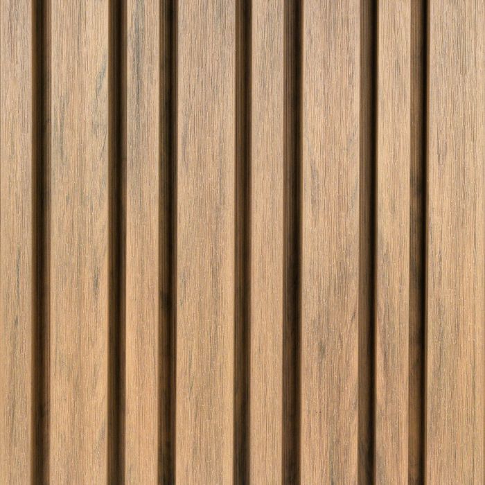 Premium Asymmetrical Composite Slatted Cladding Board Winchester Oak – 2,9 m Premium Asymmetrical Composite Slatted Cladding Board Winchester Oak – 2,9 m