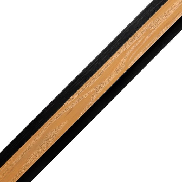 WPC Joint Trim for Slatted Cladding Premium Natural Oak / Black – 2.9 m