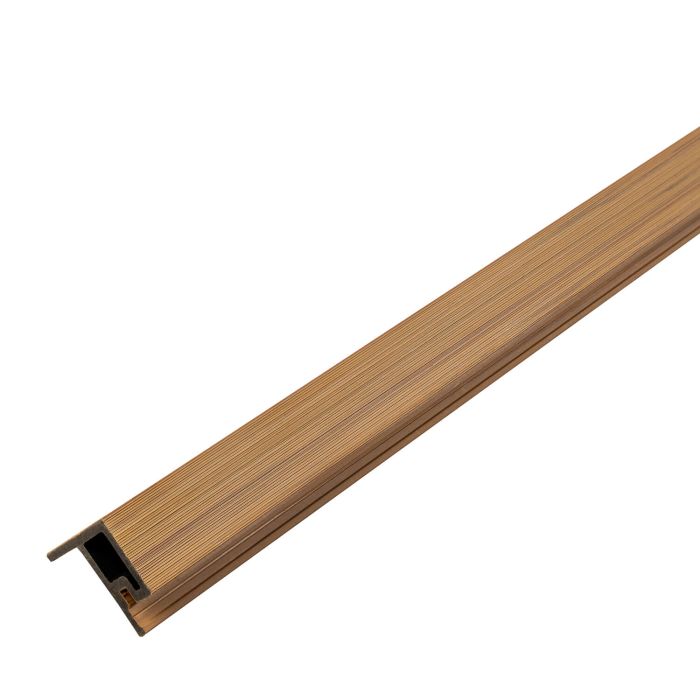 Starter-Finishing Slatted F-Type Trim WPC Premium Natural Oak / Black 36,5 x 49,5 mm – 2,9 m Starter-Finishing Slatted F-Type Trim WPC Premium Natural Oak / Black 36,5 x 49,5 mm – 2,9 m