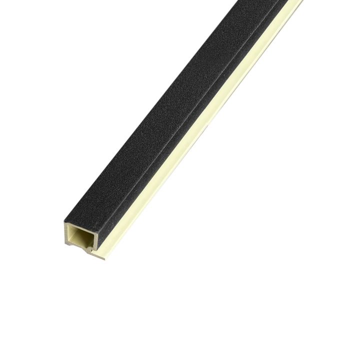 Listwa Lamelowa Startowa Czarny Brokat 2,4 x 2,4 cm – dł. 2,7 m