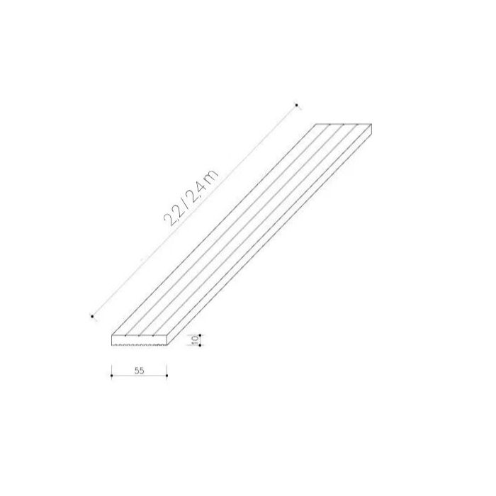 Skirting Trim Standard/3D Brown - 2,4 m