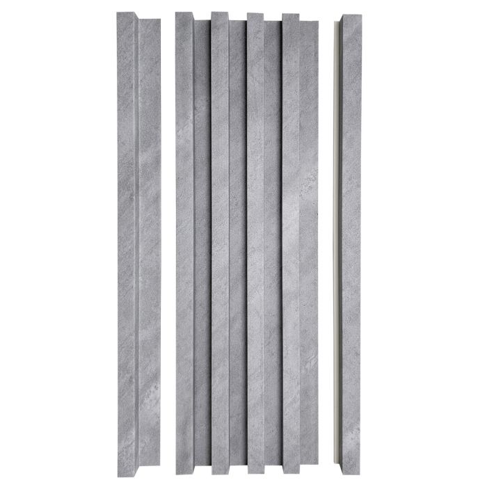 Listwa Lamelowa Zakończeniowa Szary Brokat 2,4 x 4,3 cm – dł. 2,7 m