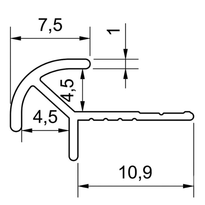 External Corner Aluminium Profile 4,5 mm for Wall Panels Copper Matt – 2,9 m