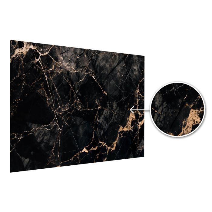 Wall Panel XXL Portoro Black Glossy 120 x 280 cm 3 mm – Set of 3 (ABC)