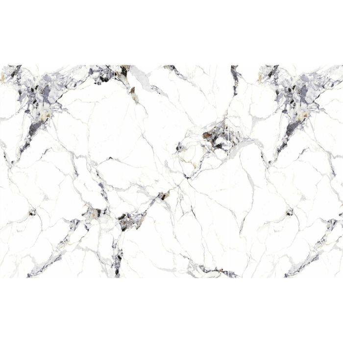 Wall Panel SPC Carrara White Marble Glossy 280 x 360 cm 4 mm - Set of 3 (ABC)