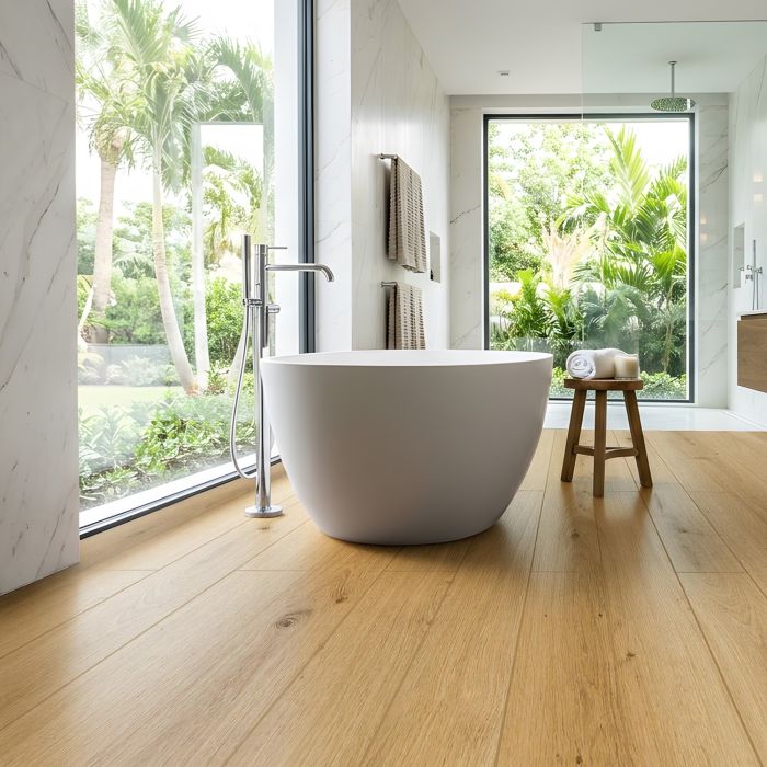 SPC Vinyl Floor Panel Light Oak Matt 18 × 122 cm 4 mm