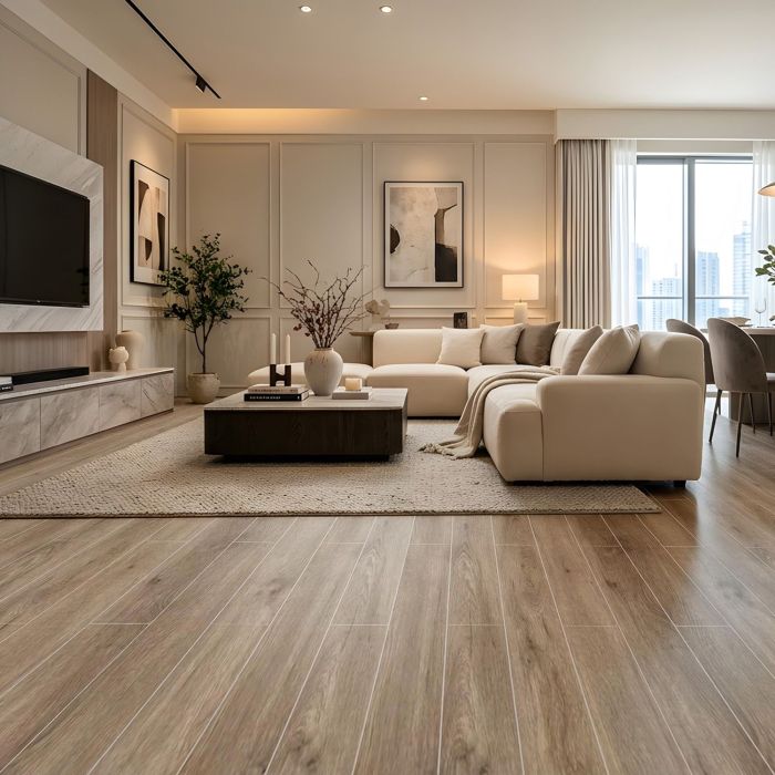 SPC Vinyl Floor Panel Light Oak Matt 18 × 122 cm 4 mm – 1 pc. SPC Vinyl Floor Panel Light Oak Matt 18 × 122 cm 4 mm – 1 pc.