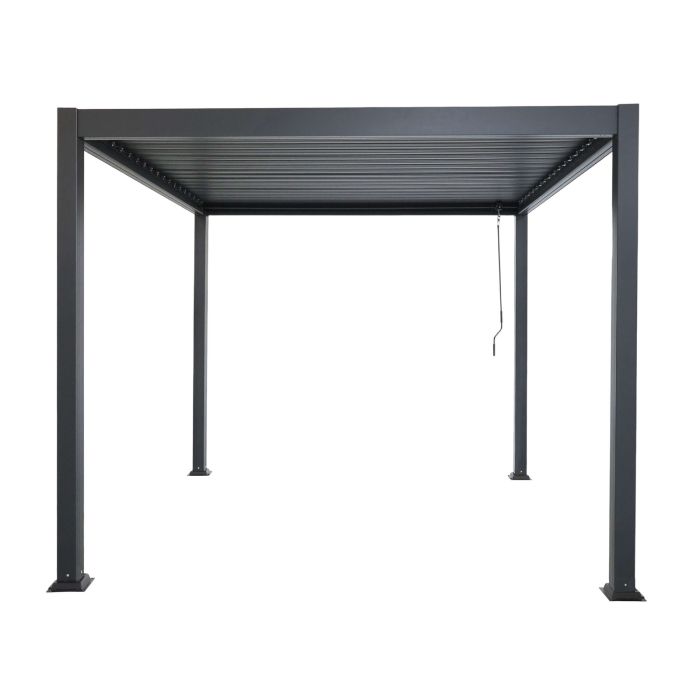 Aluminum Garden Pergola with Adjustable Roof Anthracite 3 x 4 m