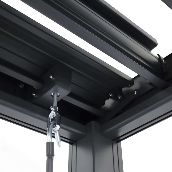 Aluminum Garden Pergola with Adjustable Roof Anthracite 3 x 3 m