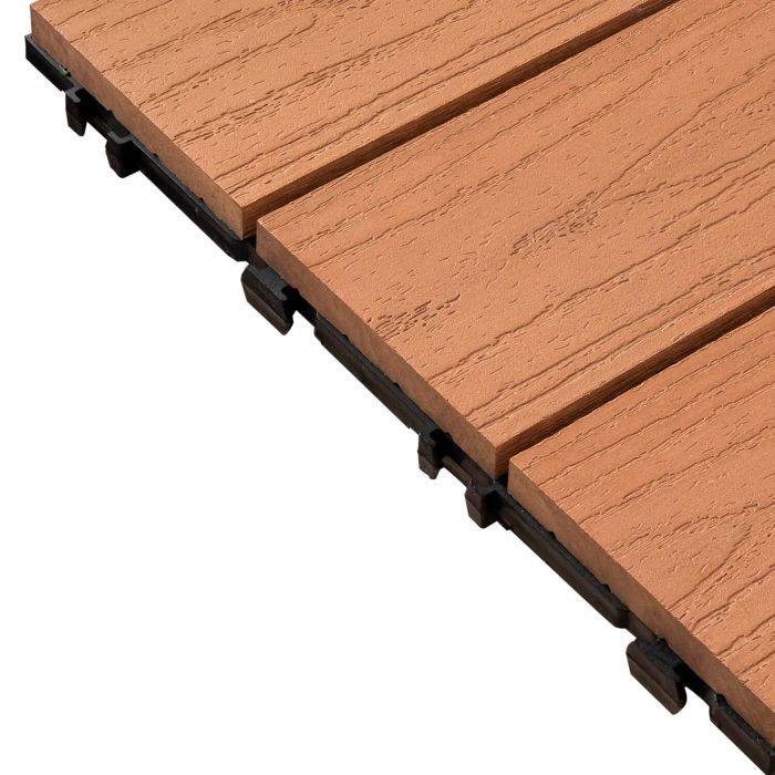 3D Solid Composite Decking Tile Light Brown 30 x 30 x 2,5 cm 3D Solid Composite Decking Tile Light Brown 30 x 30 x 2,5 cm