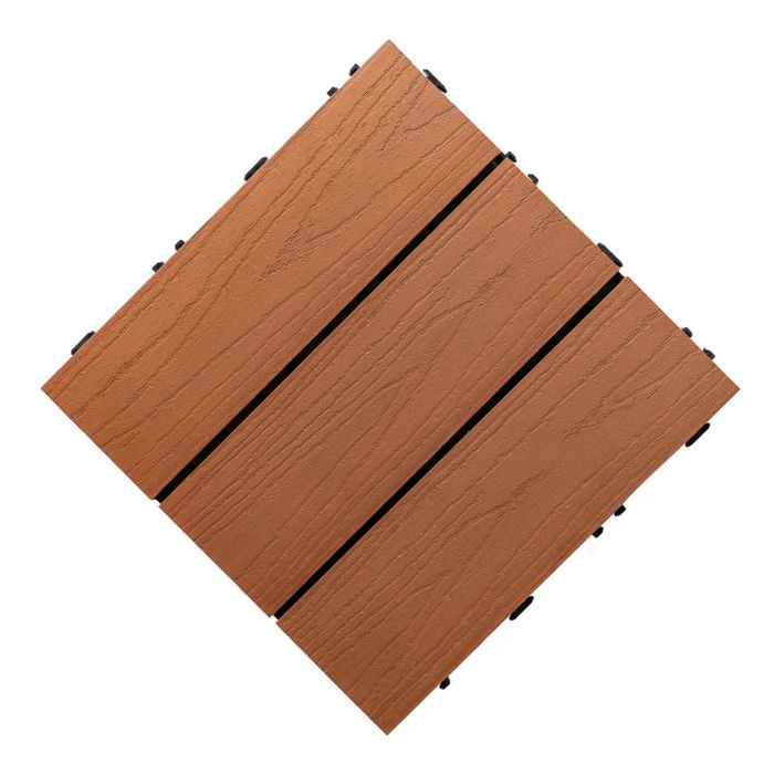 3D Solid Composite Decking Tile Light Brown 30 x 30 x 2,5 cm 3D Solid Composite Decking Tile Light Brown 30 x 30 x 2,5 cm