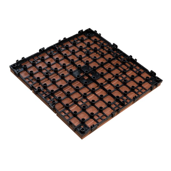 3D Solid Composite Decking Tile Mahogany 30 x 30 x 2,5 cm