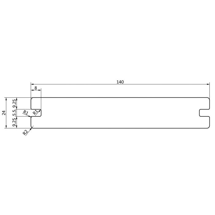 Solid ASA Decking Board Grey – 4 m