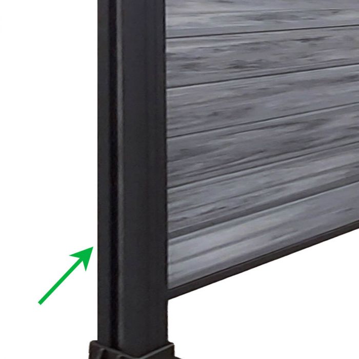 Słupek Ogrodzeniowy Aluminiowy 68x68 mm – dł. 2 m