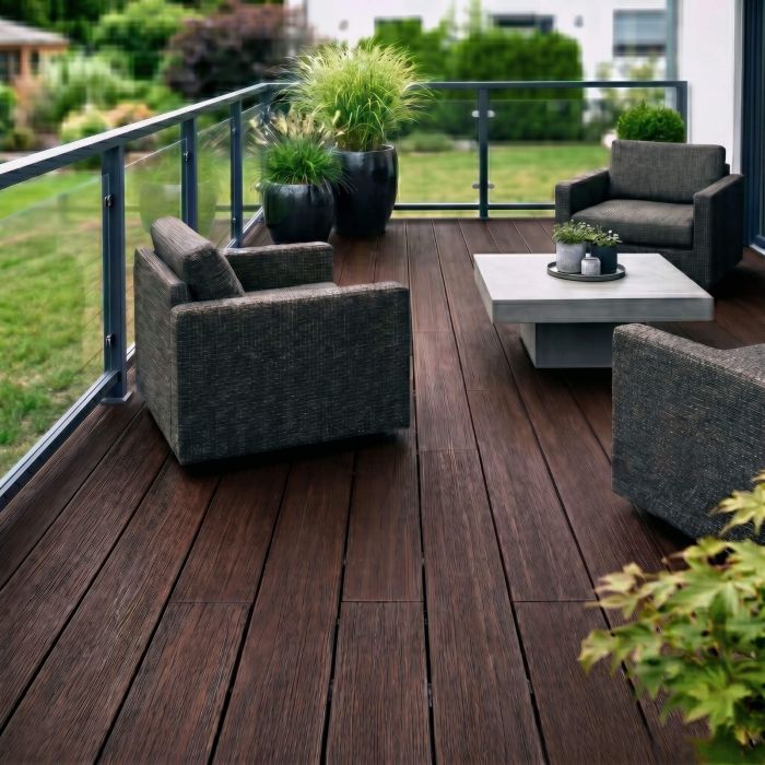 Solid XL Composite Decking Board Brown – 3 m Solid XL Composite Decking Board Brown – 3 m