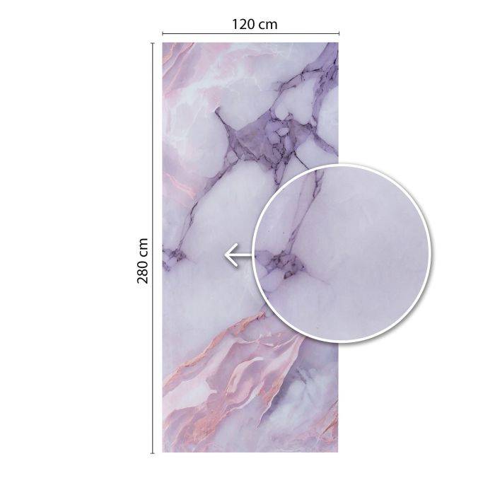 Wall Panel XXL Statuario Pink Glossy 120 x 280 cm 3 mm (C)