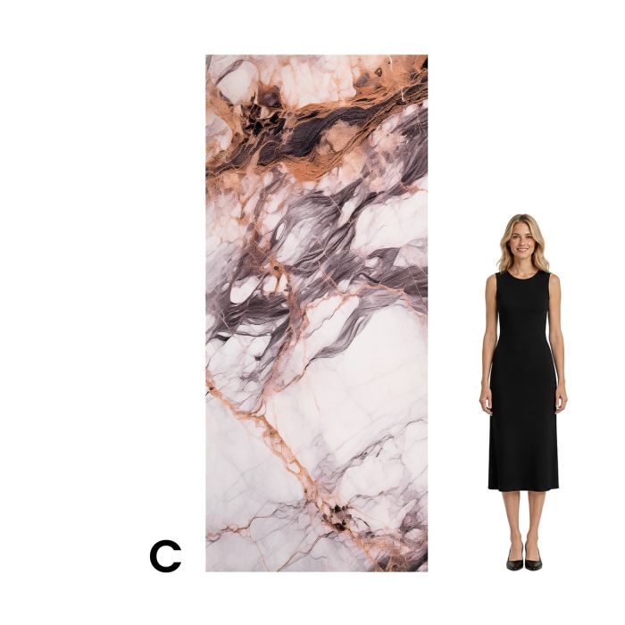 Wall Panel XXL Breccia Copper Glossy 120 x 280 cm 3 mm (C)