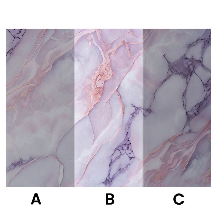 Wall Panel XXL Statuario Pink Glossy 120 x 280 cm 3 mm (B)