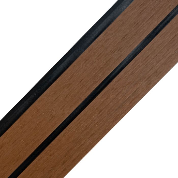 Slatted Fence Board DOU Premium Teak / Black - 1,8 m