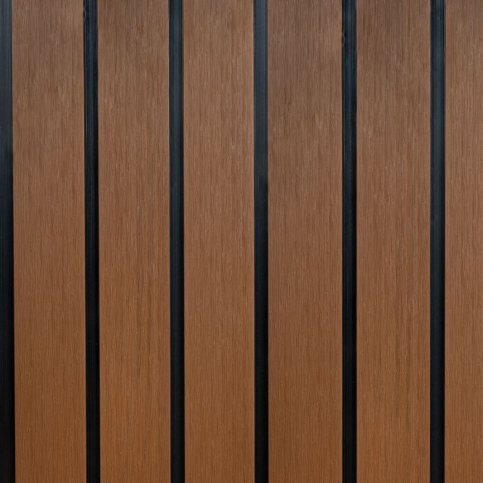 Slatted Fence Board DOU Premium Teak / Black - 1,8 m