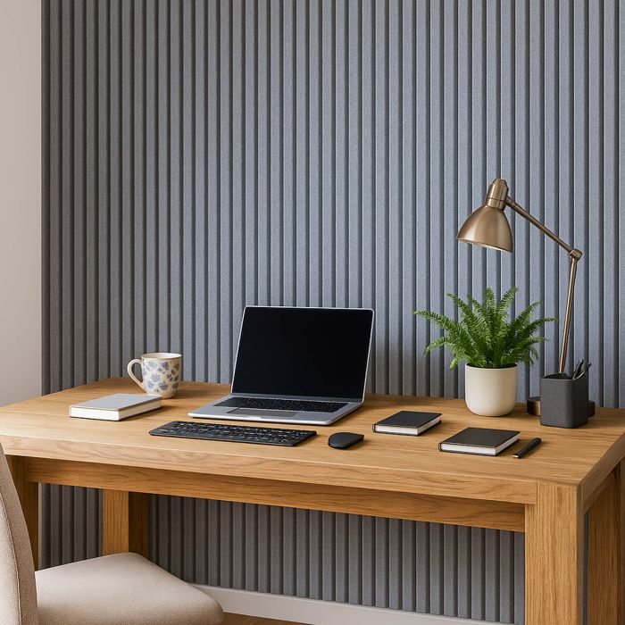 Lamele Ścienne Dekoracyjne Szary Brokat 2,4 x 16,8 cm – dł. 2,7 m