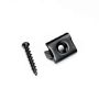 Double U-2 stainless steel locking clip + screw (black)