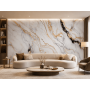 Wandpaneel XXL Arabescato Gold Glossy 120 x 280 cm 3 mm – 3er Satz (ABC)