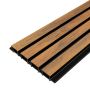 Premium Composite Slatted Cladding Board Natural Oak / Black – 2,9 m